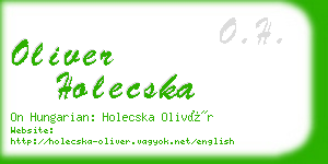 oliver holecska business card